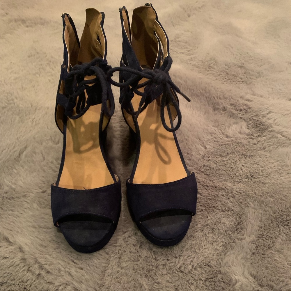 Charlotte Russe navy wedges.